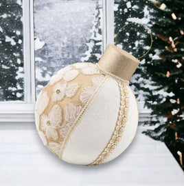 15" Winter Lace Bauble