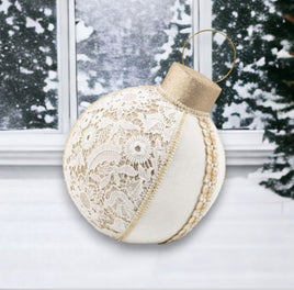 12" Winter Lace Bauble