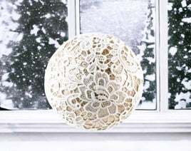 Winter Lace Ball Ornament