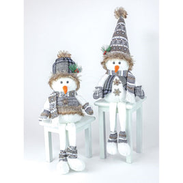 Snowy Dangle Leg Snowman- Set of 2