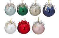 
              4" Heavy Jeweled Ball Ornament- (See Color Options)
            