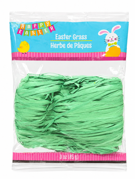 Decorative Easter Grass Basket Filler – 3 oz Green Spring Shredded Grass