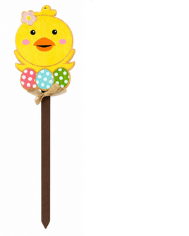 Easter Chick Wooden Yard Stake