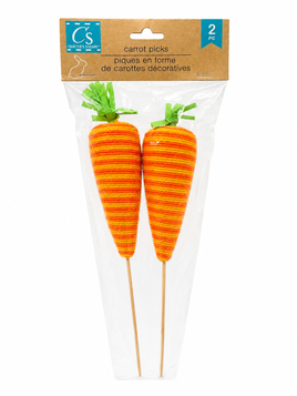 Easter Carrot Picks – Set of 2 Decorative Spring Floral Picks