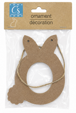 Crafter's Square Unfinished Bunny MDF Ornament