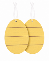 
              Pastel Wooden Easter Egg Ornaments – Set of 2
            