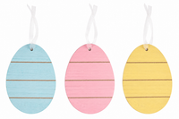 
              Pastel Wooden Easter Egg Ornaments – Set of 2
            