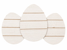 Rustic Wooden Easter Egg Trio Hanging Sign
