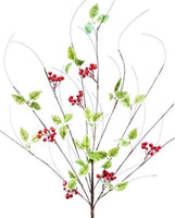 
              41" Red Berry Variegated Leaf Spray
            