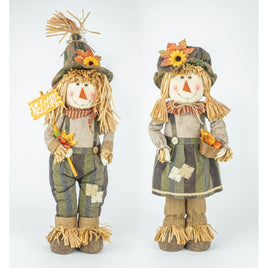 Set of 2- Sunflower Scarecrow Stander