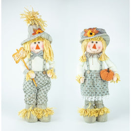 Gray Fall Scarecrow Stander- Set of 2