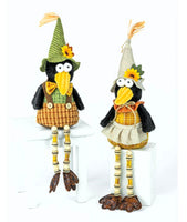 
              Fall Crow Button Leg Shelf Sitter- Set of 2
            