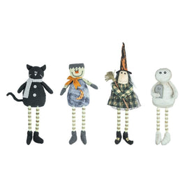 Halloween Button Leg Plush Tabletop Figures - 4 Asst