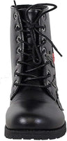 
              Womens 3D Flower Embroidery Lace Up Topic Winter Military Combat Boots
            