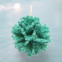 
              4" Teal Coral Ornament
            