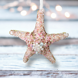 6" Beaded Starfish Ornament