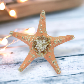 Peach SeaStar Ornament