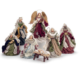 14" NATIVITY SET WITH 7 PIECES