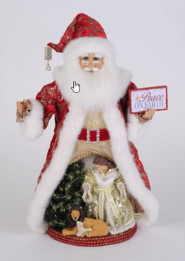 Lighted Peace on Earth Santa