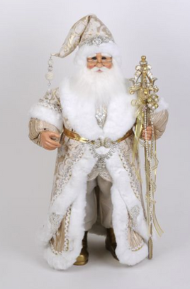 Lighted Gold Couture Santa