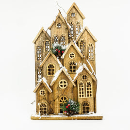 WOODEN HOUSE 21X12X3.5 NATURAL