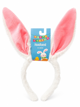 Plush Easter Bunny Ear Headband – Soft Faux Fur Costume Accessory