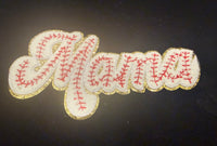 
              Chenille baseball Mama Patch
            