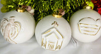 
              Set of 3- Ceramic Ball Ornaments
            