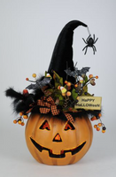 
              Lighted "Happy Halloween" Pumpkin W/D Hanger
            