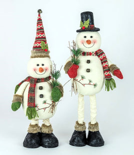 Berry Holly Snowman Stretch Leg