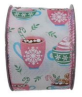 
              Gingerbread and Hot Cocoa Christmas Ribbon- 2.5"X30FT
            