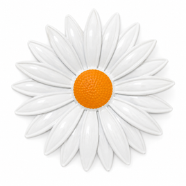 White Metal Daisy Flower Wall Décor