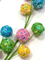 
              29" Sequin Glitter Ball Spray: Iridescent Pink, Yellow, Green
            