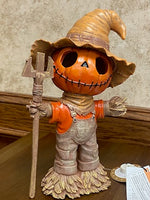 
              Light-Up Pumpkin Scarecrow Figurine Halloween Fall Decor Jack-O’-Lantern
            