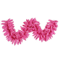 
              9'x14" Flocked Hot Pink Fir Artificial Christmas Garland
            