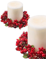 
              6" Pearl Berry/Jewel Candle Ring
            