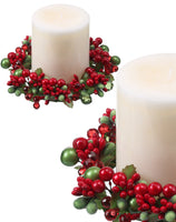 
              6" Pearl Berry/Jewel Candle Ring
            