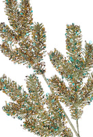 
              30" CHAMPAGNE BLUE CIRCLE SEQUIN/GLITTER SPRUCE SPRAY
            