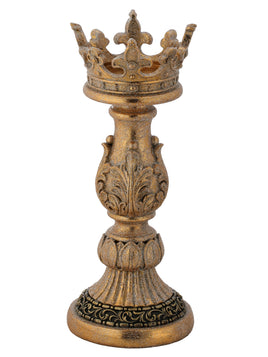 13" RESIN CROWN CANDLE HOLDER