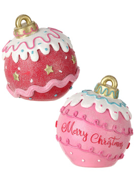 6.5" RESIN CANDY TABLE ORNAMENT- Set of 2