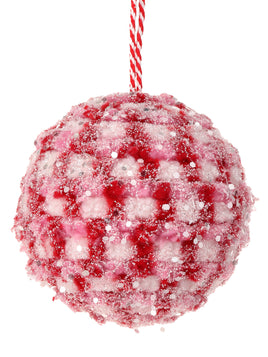 4" SO SWEET SNOW GLITTER BALL ORNAMENT