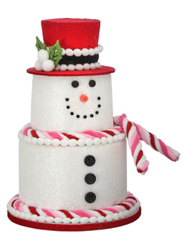 11" SWEETS SNOWMAN CAKE W/GLITTER