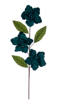 Midnight Green Velvet Trio Amaryllis Stem