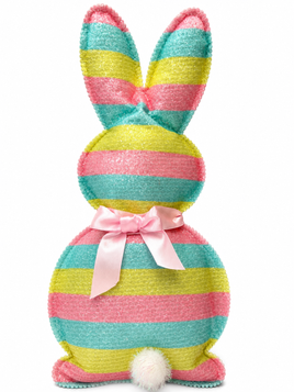 Striped Hanging Easter Bunny Decor