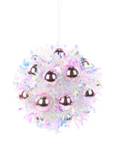 
              4.75" Iridescent Tinsel Ball Ornament-Pink
            