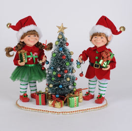 Lighted Tree Trimming Elf Set