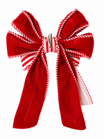 
              Red & White Candy Cane Clip Bow
            
