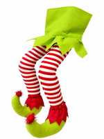 
              20" Hanging Elf Legs Christmas Decoration
            