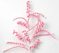 
              32" Peppermint Curly Chenille Spray: Pink & White
            