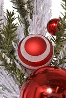 
              24" Snowy Pine Red Ornament Spray
            